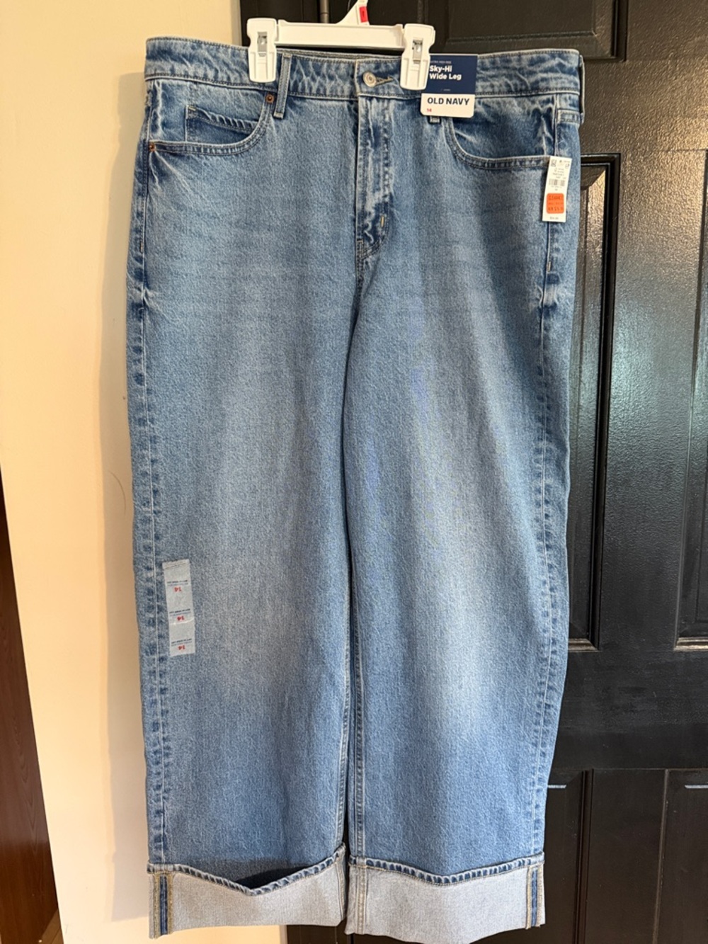 Old Navy Light Blue Wide-Leg High-Rise Jeans